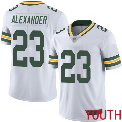 Green Bay Packers Limited White Youth #23 Alexander Jaire Road Jersey Nike NFL Vapor Untouchable->youth nfl jersey->Youth Jersey